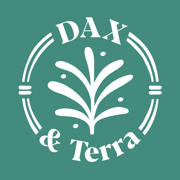 Logo Dax & Terra cosmétiques thermaux : produits naturels eau Dax boue TERDAX®, soins suite cure spa français Landes bien-être haut de gamme.