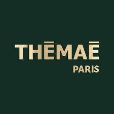 Logo THÉMAÉ Paris, marque spa de soins cosmétiques premium au thé, signature bien-être et beauté haut de gamme.