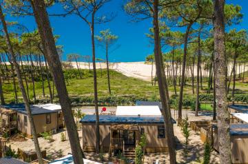 Vue mer au camping 5 étoiles le Vieux Port dans les Landes 