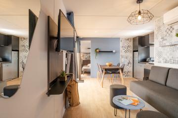 Module 3 chambres Cottage Suite Premium Jacuzzi 8 pers Otello Camping 5 étoiles vieux port landes