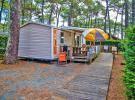 Vue ensemble Mobil-home Resasol PMR 4/6 personnes dans les Landes au camping Le Vieux Port