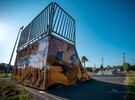 Skatepark et les modules pour skate et vélos du camping 5 étoiles Le Vieux Port dans les Landes