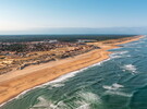 Plages de Vieux-Boucau et vue sur le centre-ville et le lac marin