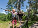 Activité accrobranche proposé au camping le Vieux port 5 étoiles dans les Landes