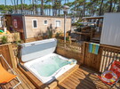 Jacuzzi cottage camping 5 étoiles Vieux Port dans les Landes