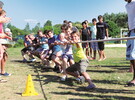 animation sportive force corde tirer enfant ados garçons olympiades 2018 camping bord de mer dans les landes sur la côte atlantique