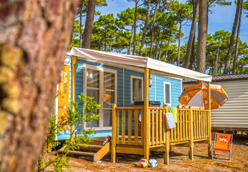 Vue ensemble Mobil-home 4/6 personnes dans les Landes au camping Le Vieux Port