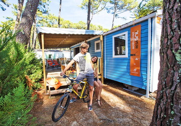 Mobil-home au camping 5 étoiles le Vieux Port dans les Landes