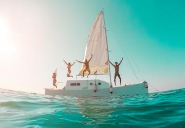Balade en catamaran à voile dans les Landes avec XCAT