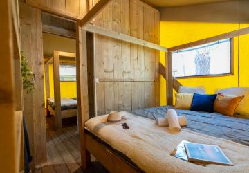 Chambre parentale tente Ecoluxe 8P avec lit 140x190 ou 160x190 cm