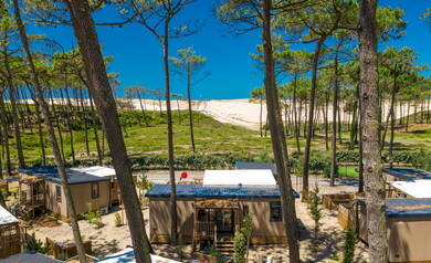 Vue mer au camping 5 étoiles le Vieux Port dans les Landes 