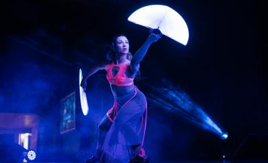 Le spectacle Son et Lumières SPACE WESTERN - Les Contes Lumineux﻿ à l'Arena du camping Le Vieux Port est une expérience visuelle et sonore immersive, mêlant effets spéciaux, jeux de lumières spectaculaires, et musique envoûtante. Ce show, présenté par Holidays Production, utilise hologrammes, projections lumineuses, et voix off pour plonger le public dans un univers futuriste inspiré du western spatial. L’ambiance est féérique, mystérieuse, et pleine d’énergie, offrant une soirée inoubliable pour tous