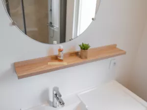 Lavabo Lodge Premium jacuzzi 4 personnes avec vue dune dans les Landes au camping Le Vieux Port