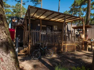 Lodge Premium 6 pers Taos 3 chambres au camping 5 étoiles dans les Landes au camping Le Vieux Port 