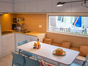 Lodge Premium 6 pers Taos 3 chambres au camping 5 étoiles dans les Landes au camping Le Vieux Port 