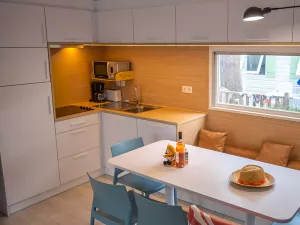 Lodge Premium 6 pers jacuzzi 5 étoiles dans les Landes au camping Le Vieux Port 