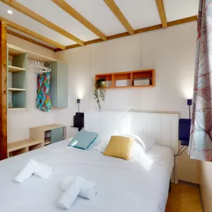 Chambre parentale d'un chalet premium