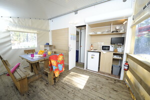 Mobil-home au camping 5 étoiles le Vieux Port dans les Landes