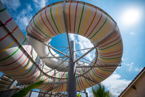 Parc aquatique du camping 5 étoiles le Vieux Port dans les Landes 