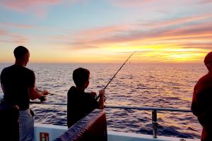 Sortie de pêche en mer au large de Capbreton