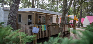 Extérieur Mobil-home Resasol 6/8 personnes dans les Landes au camping Le Vieux Port