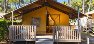 Tente ecoluxe camping 5 étoiles le Vieux port dans les Landes 