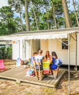 Vue ensemble Mobil-home Eco 4/5 personnes dans les Landes au camping Le Vieux Port