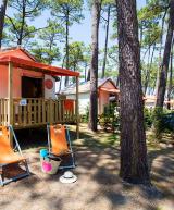 Vue ensemble Tente Resasol 4/5 personnes dans les Landes au camping Le Vieux Port