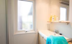 Salle de bains Mobil-home Resasol 8 personnes dans les Landes au camping Le Vieux Port