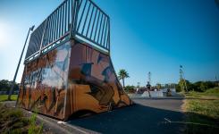 Skatepark et les modules pour skate et vélos du camping 5 étoiles Le Vieux Port dans les Landes