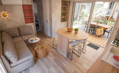 Mobil-home au camping 5 étoiles le Vieux Port dans les Landes