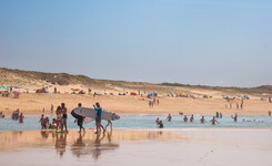 La plage des Sablères à Vieux Boucau, paradis des surfeurs