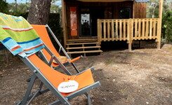 Vos vacances en extérieur avec la Cabane Bois 4/5 personnes dans les Landes au camping Le Vieux Port