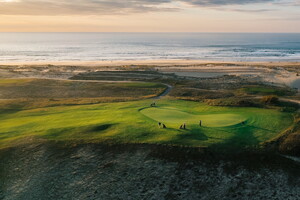 Parcours de golf 18 trous de Moliets avec vue sur l'océan Atlantique